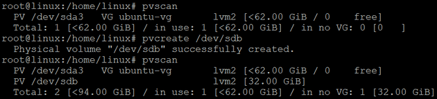 pvcreate